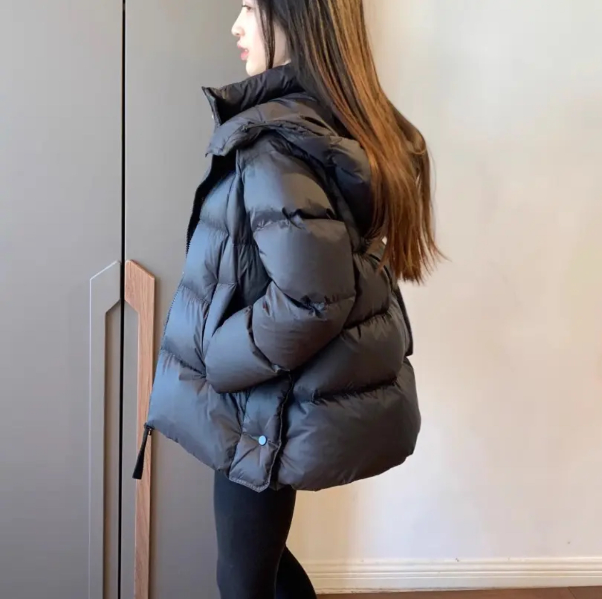 8234连帽羽绒服 （衣长66左右）