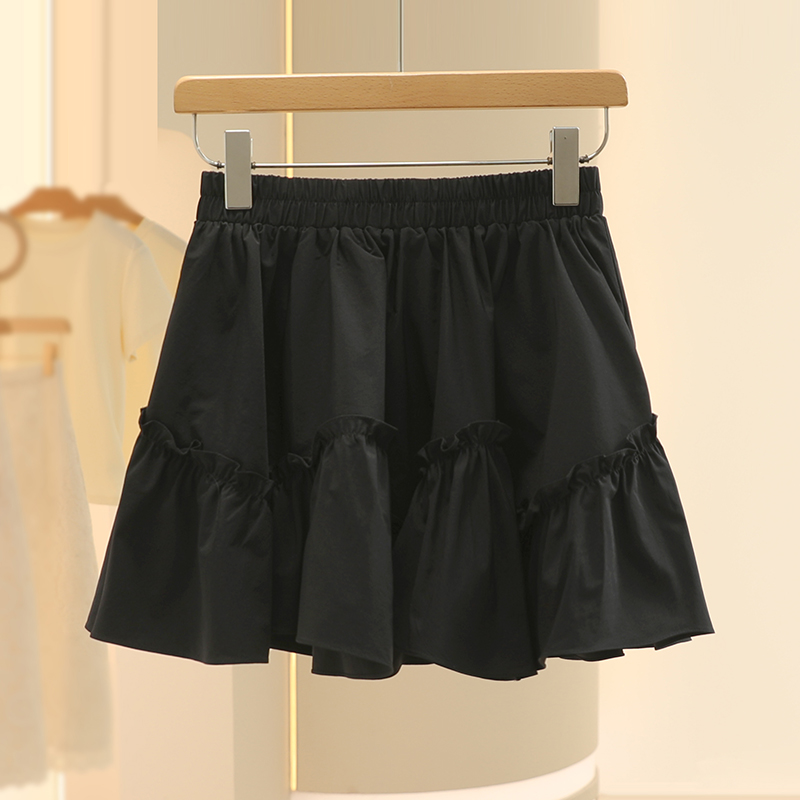 【SE】防走光木耳边时髦显瘦短裙2025夏新款鸥纪儿