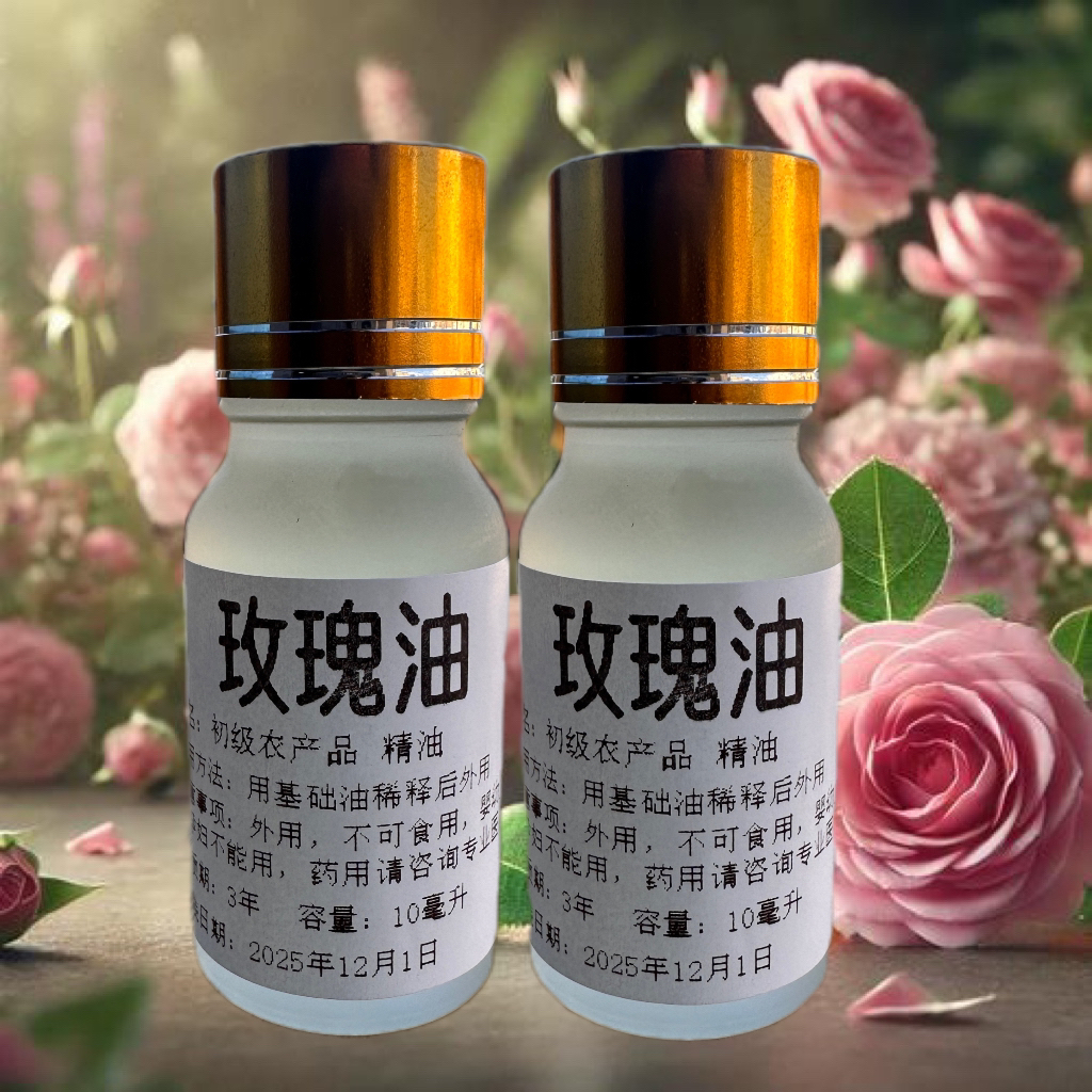 玫瑰精油天然单方精油补水护肤锁水香薰古法蒸馏按摩刮痧持久留香