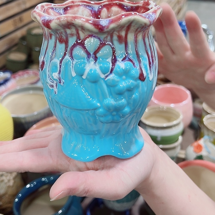 有孔，凑单福利满10元发货陶瓷多肉花盆！