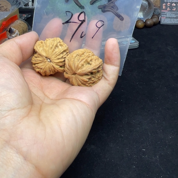 文玩核桃把件淡*磨盘