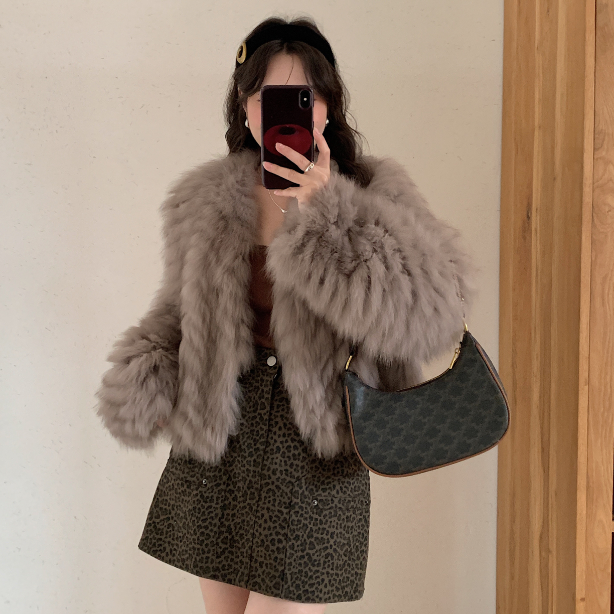 2025冬季新款车条狐狸毛皮草外套女显瘦年轻款韩版时尚洋气毛毛