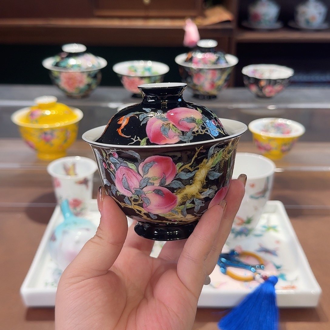 珐琅彩主人杯茶具套装