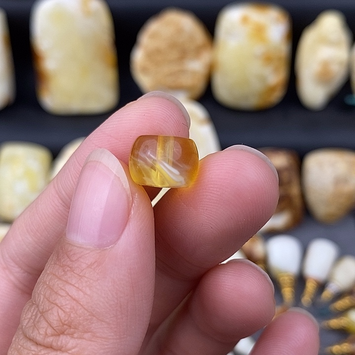 琥珀未镶嵌裸石11直切药片
