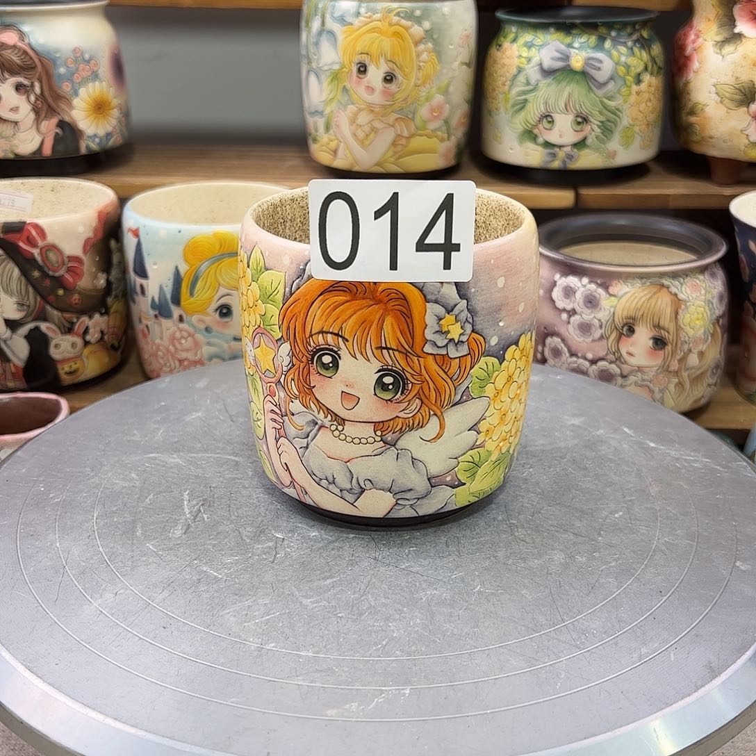 景德镇炫彩手绘口9.5高10