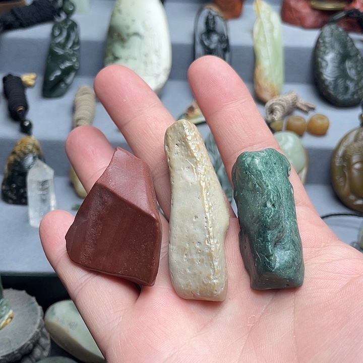 石英质玉未镶嵌手把