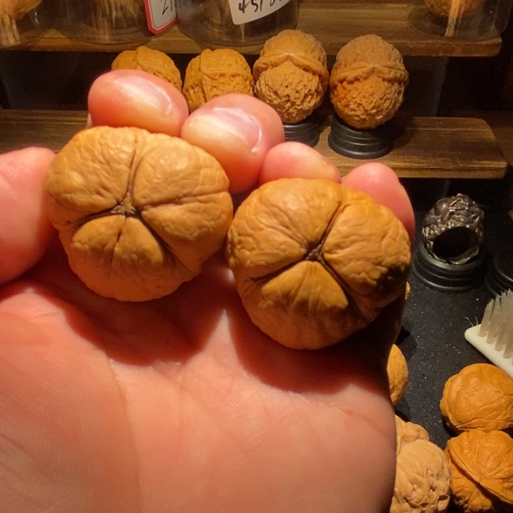 p***e桃核吊坠铁核桃三棱尺寸34