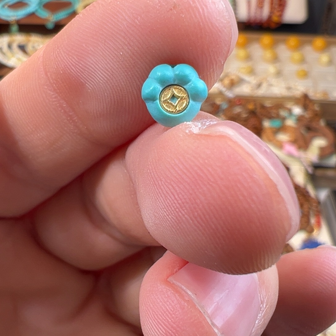 绿松石未镶嵌配饰小猫爪