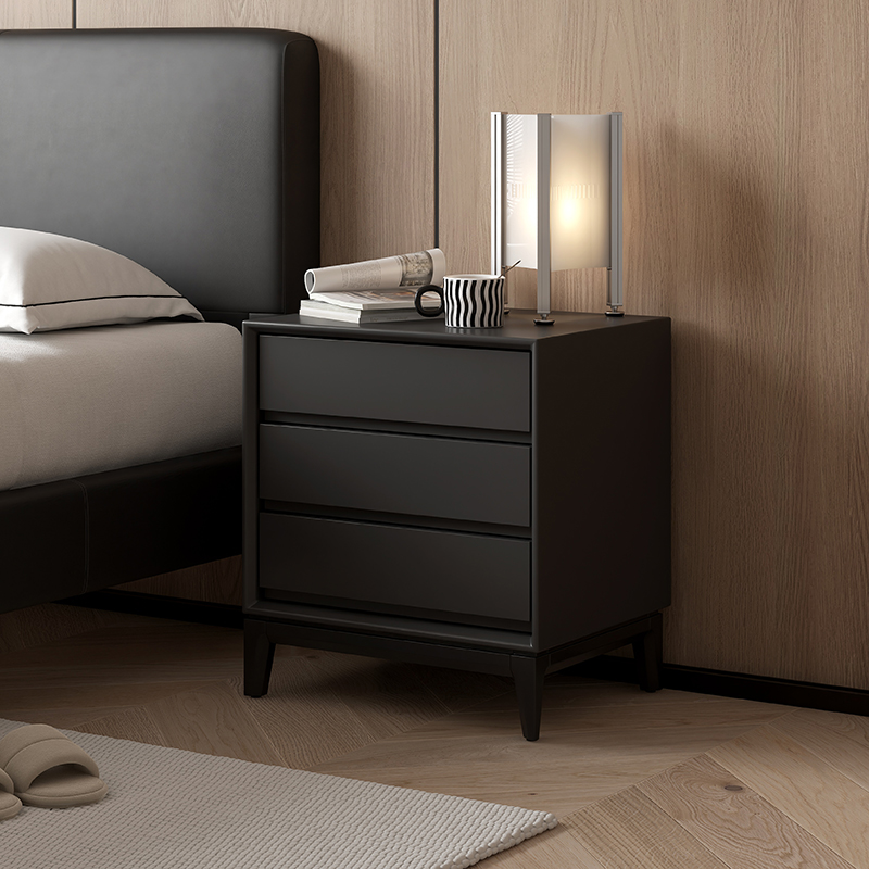 【极简床头柜】意式床头柜实木卧室抽屉收纳柜收纳床边柜子储物柜