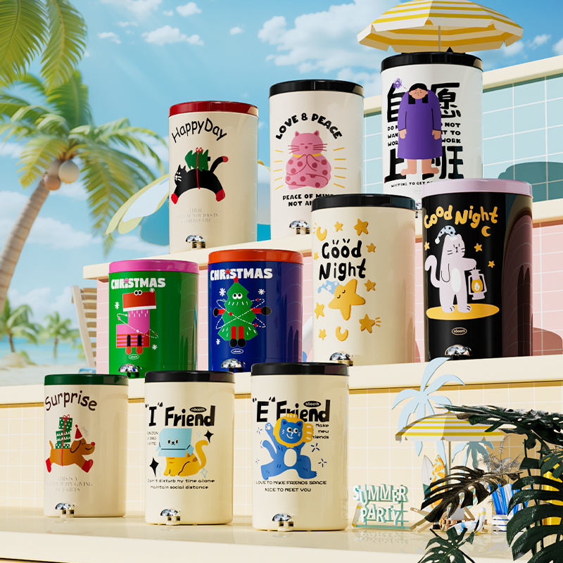 诺室脚踩带盖垃圾桶大号大容量家用客厅厨房圣诞星球垃圾筒脚踏式