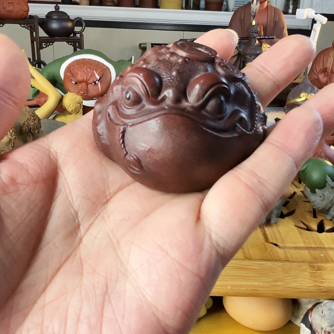 会***牛茶宠紫砂一鼓作气茶宠