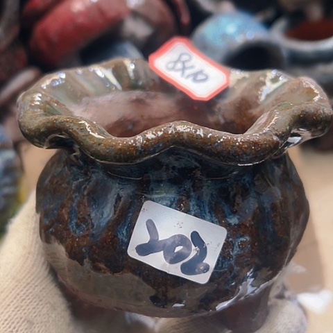 红陶粗陶花盆手工