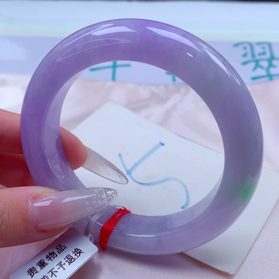 翡翠手镯未镶嵌天然缅甸翡翠A货手镯 5号