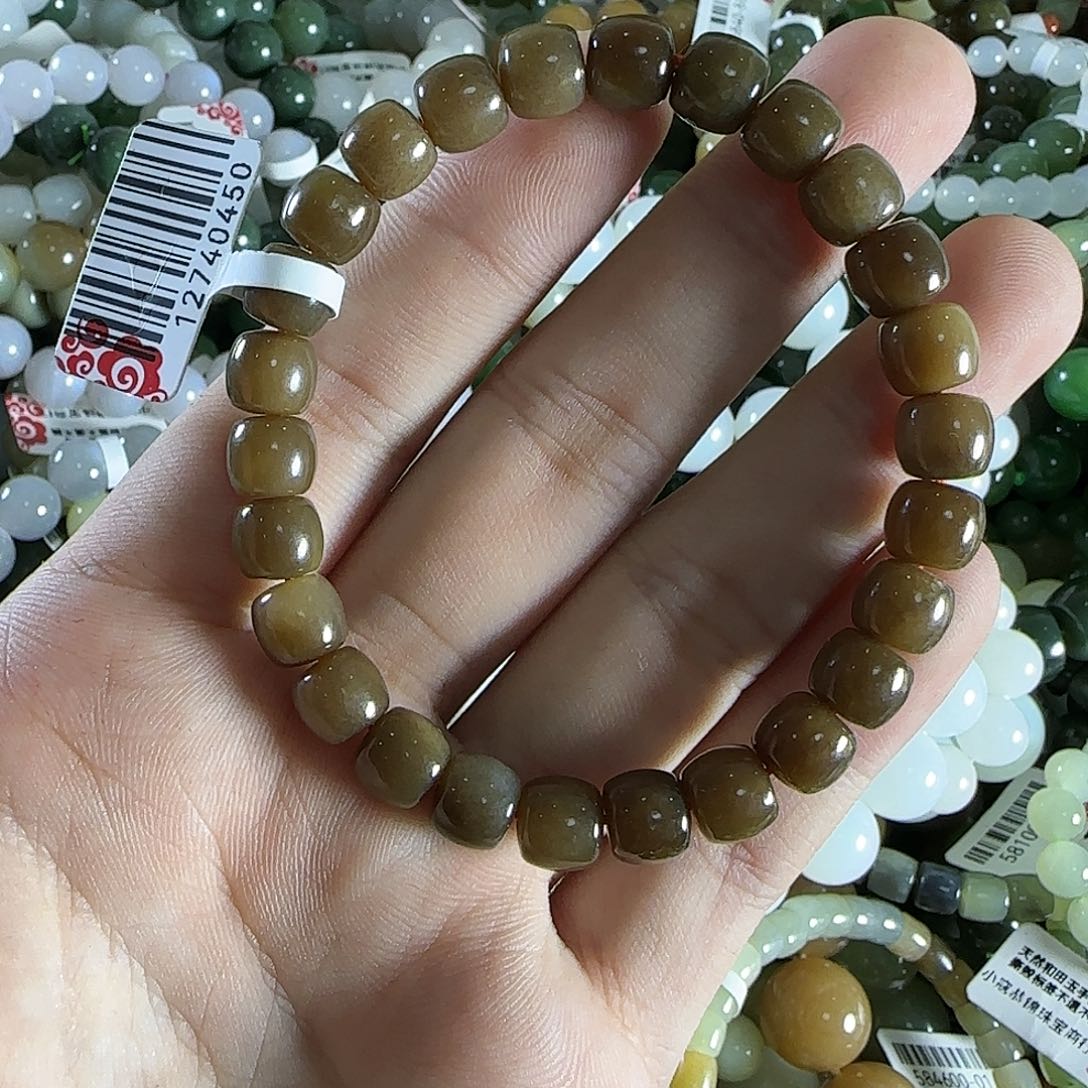 和田玉手链未镶嵌225