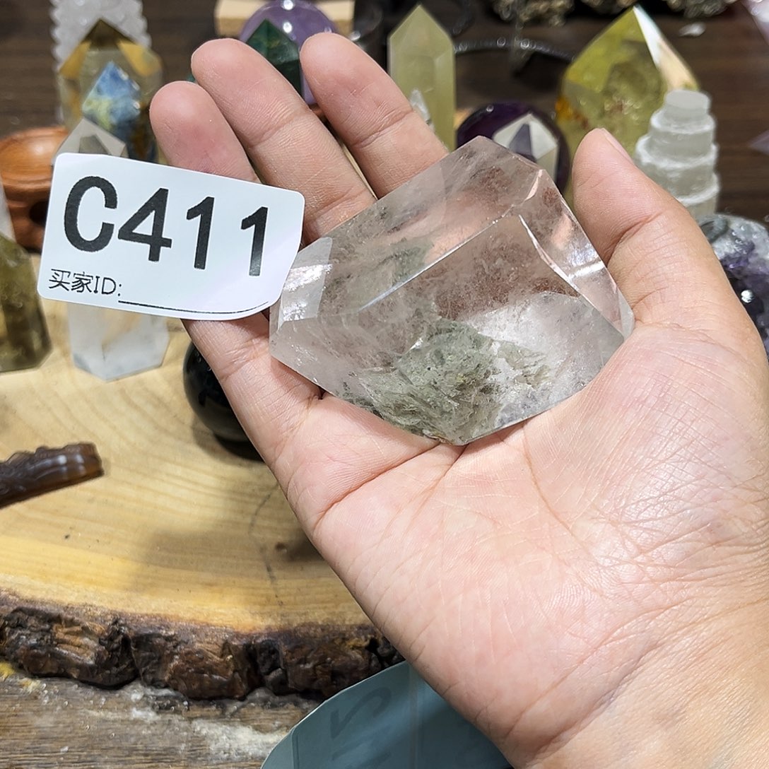 未镶嵌珠宝半成品水晶公***双多样性发其一微瑕
