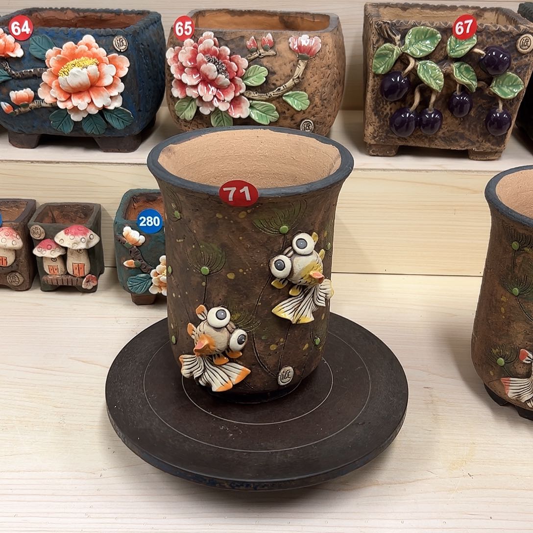 紫砂花盆71号内口 15外高21