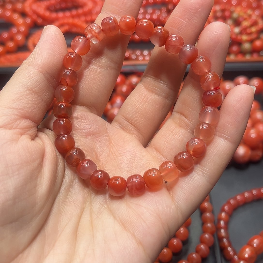 南红玛瑙手链未镶嵌