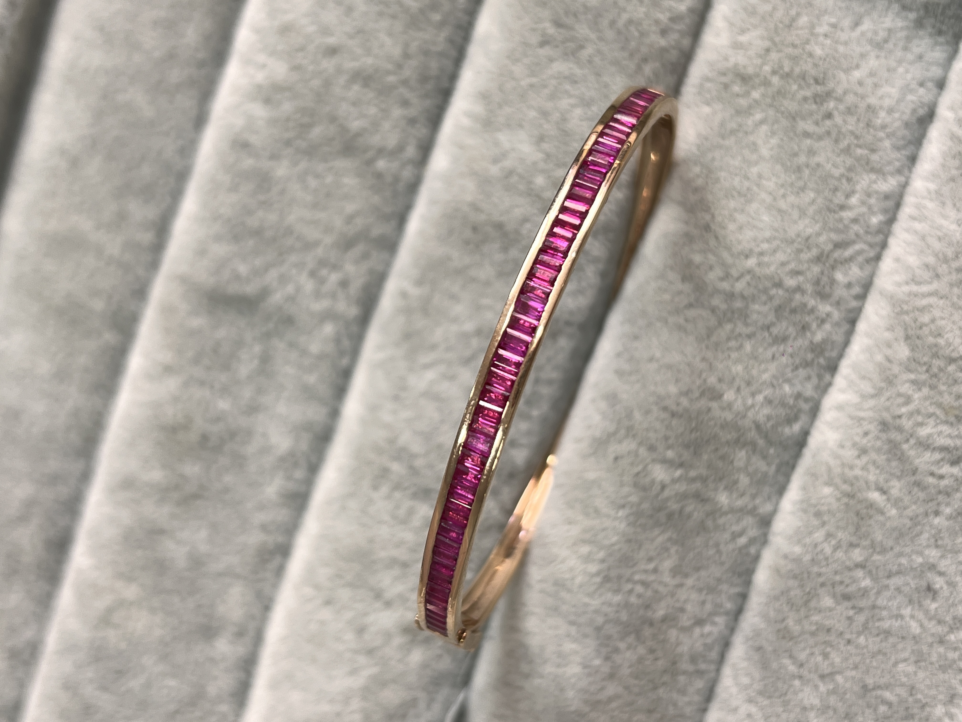 18k金红宝石手镯-YH