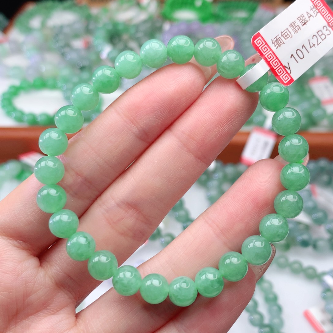 翡翠手链未镶嵌翡翠7mm