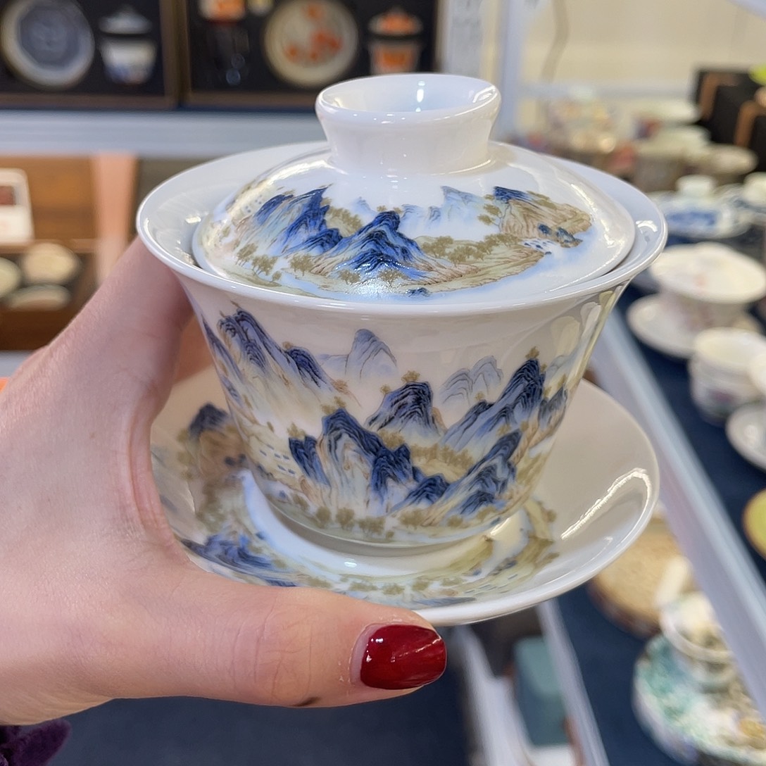 陶景德陶瓷盖碗茶具