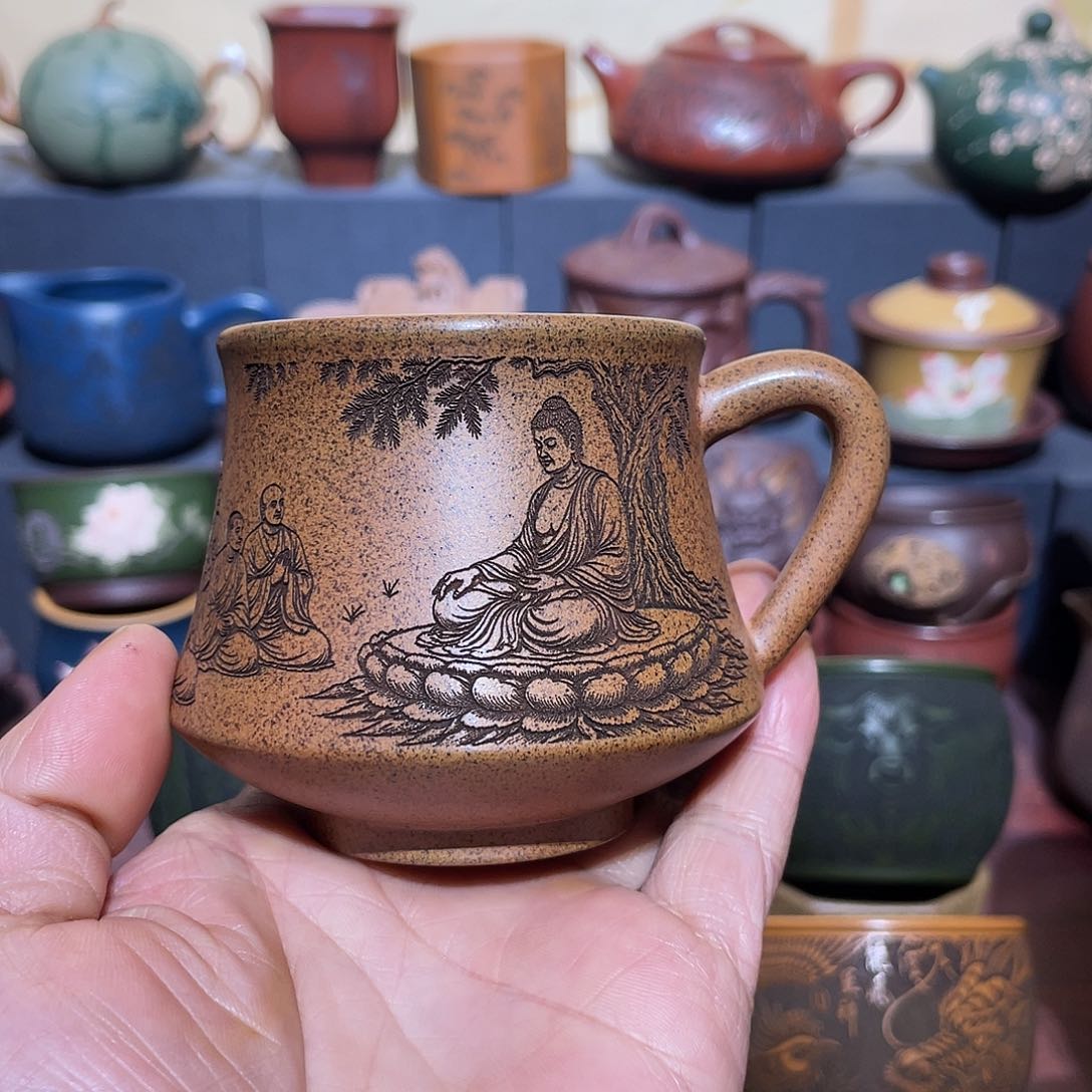 原矿紫砂手工主人杯 