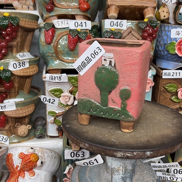 紫砂花盆粗陶材质多肉花盆063