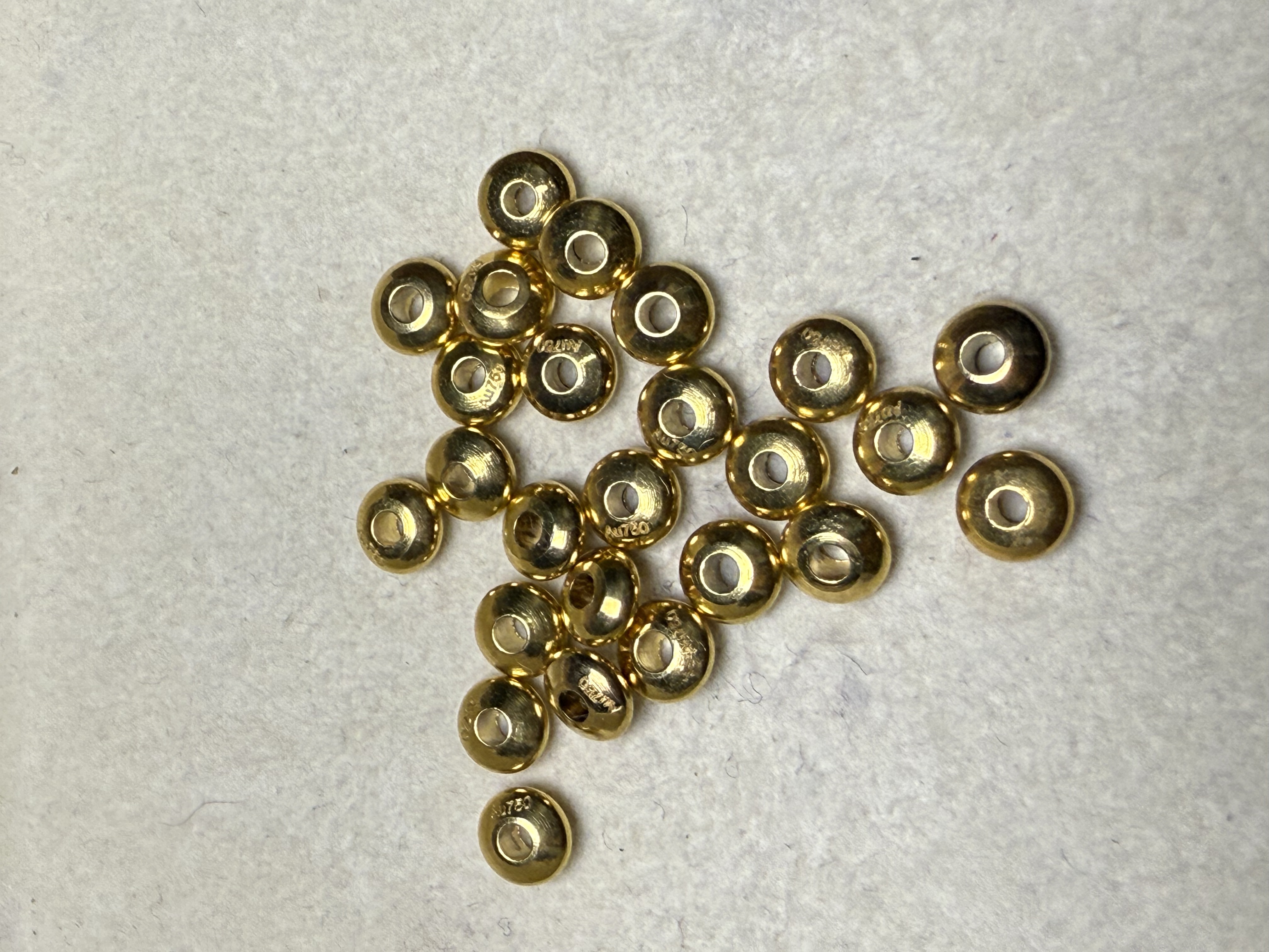 5mm 飞碟隔片珠单颗隔珠 18kdiy配珠