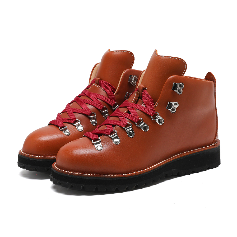 华仔严选山脉之光高端外翻缝线工艺工装靴户外登山鞋LZ0034落日黄