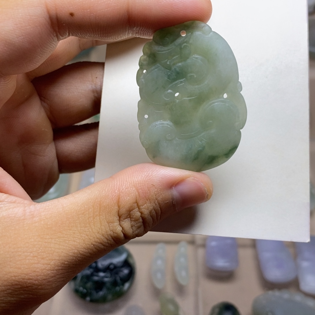 未镶嵌定制翡翠龙如意