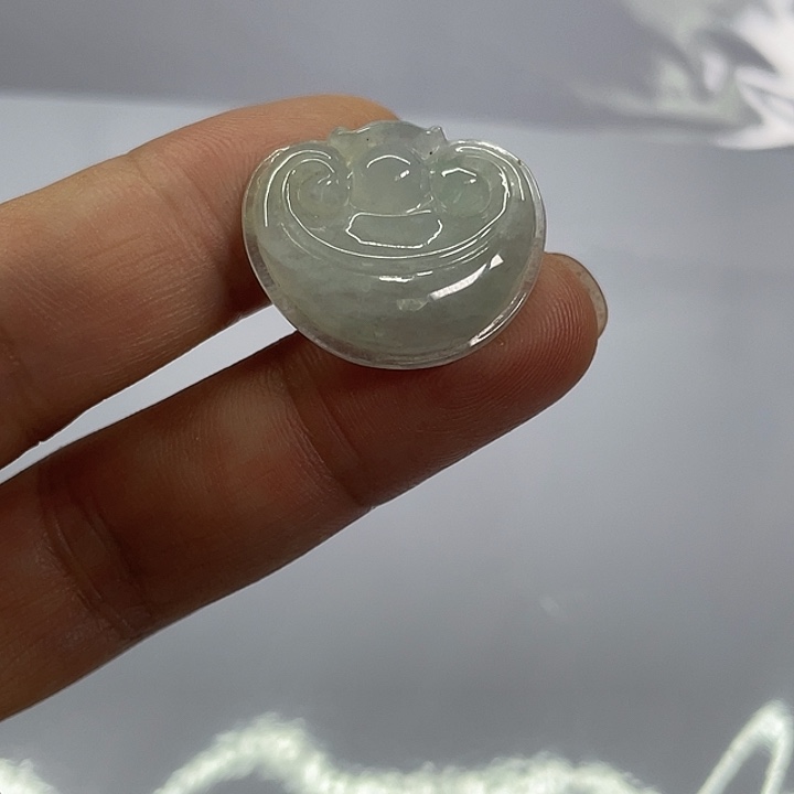 颈饰未镶嵌翡翠A货缅甸翡翠如意吊坠