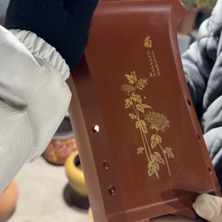 紫砂花盆紫砂花盆口径16/23