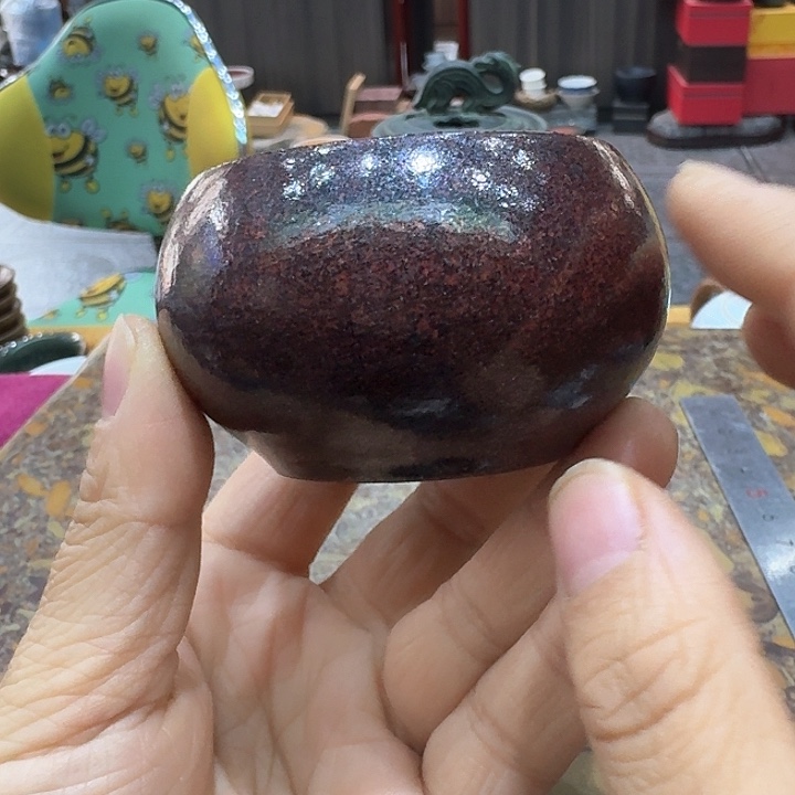 铁陶杯一个，瓷。。品茗