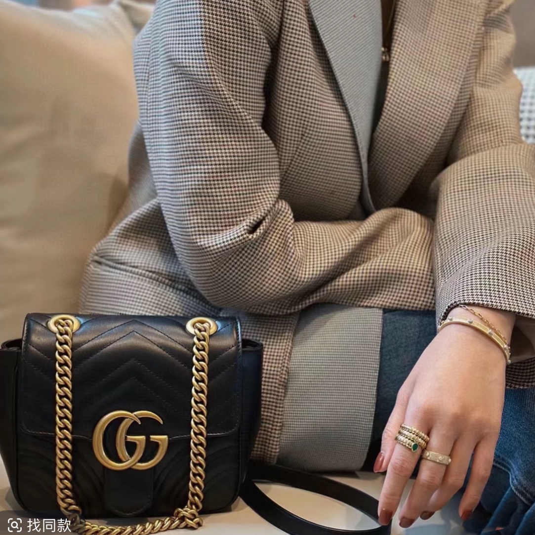 95新 GUCCI/古驰 95新 GUCCI/古驰 古驰方胖子单肩包971078