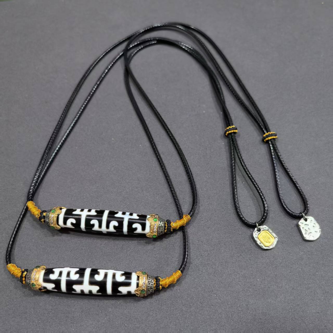 【曹美丽精选】  H97941-玛瑙diy脖挂（无界）-多样性发其一-12*58mm