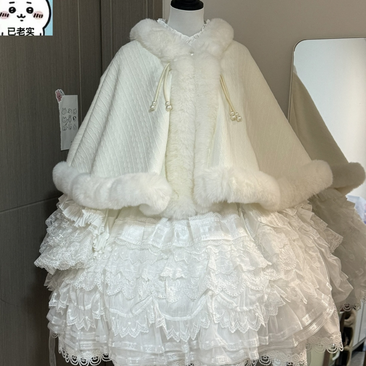Lolita斗篷披肩保暖冬季秋冬百搭加绒加厚款