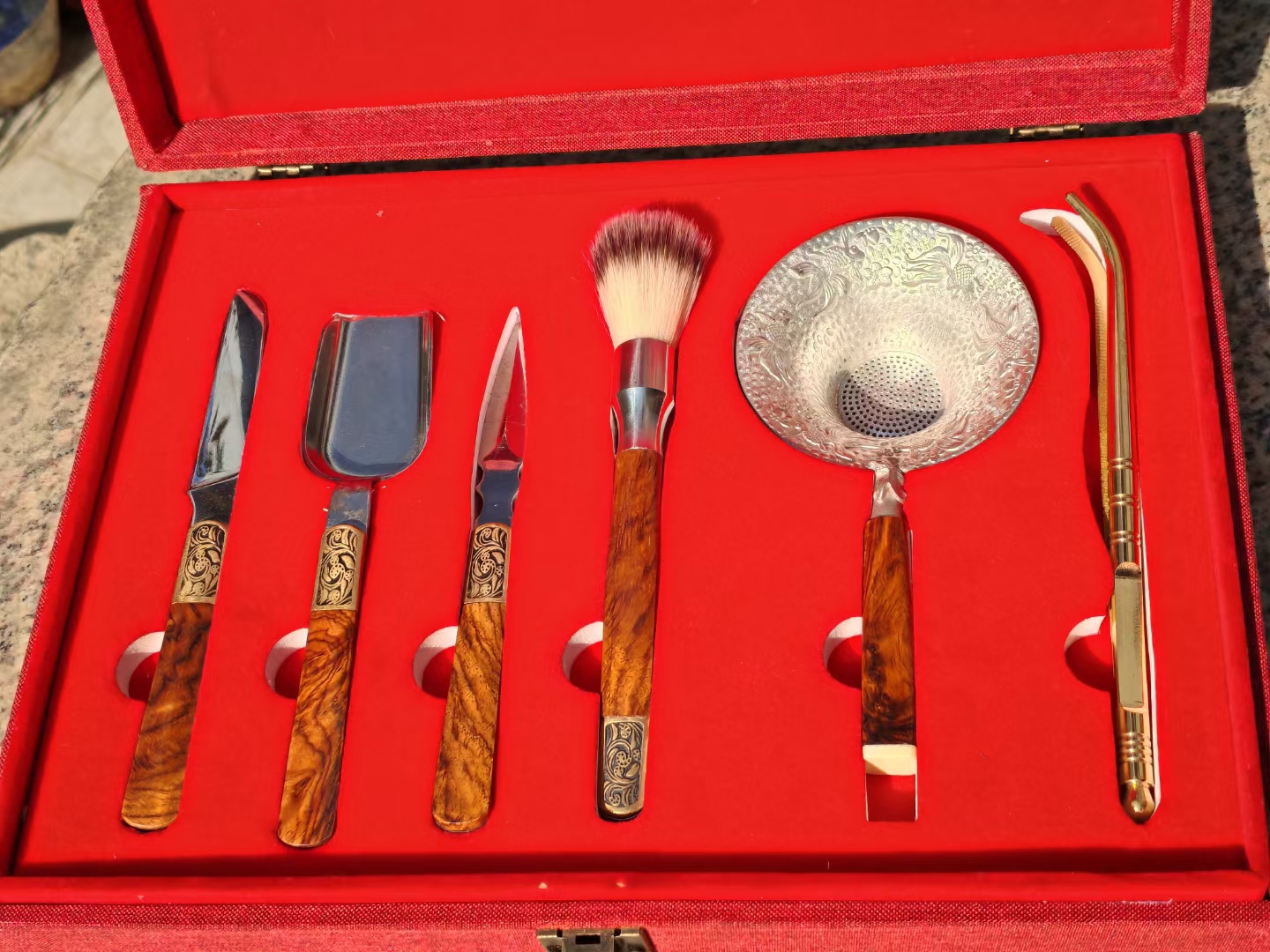 黄花梨（降香黄檀）茶道六君子 高端泡茶工具