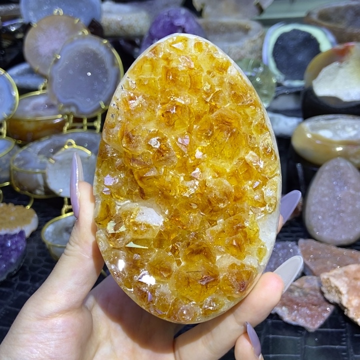未镶嵌珠宝半成品水晶恐龙蛋