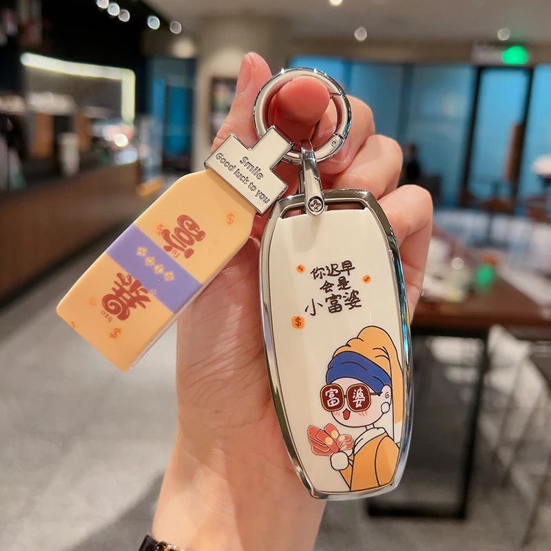 【比亚迪】精致钥匙套防水简约带钻金边汉EV唐DM宋PRO元
