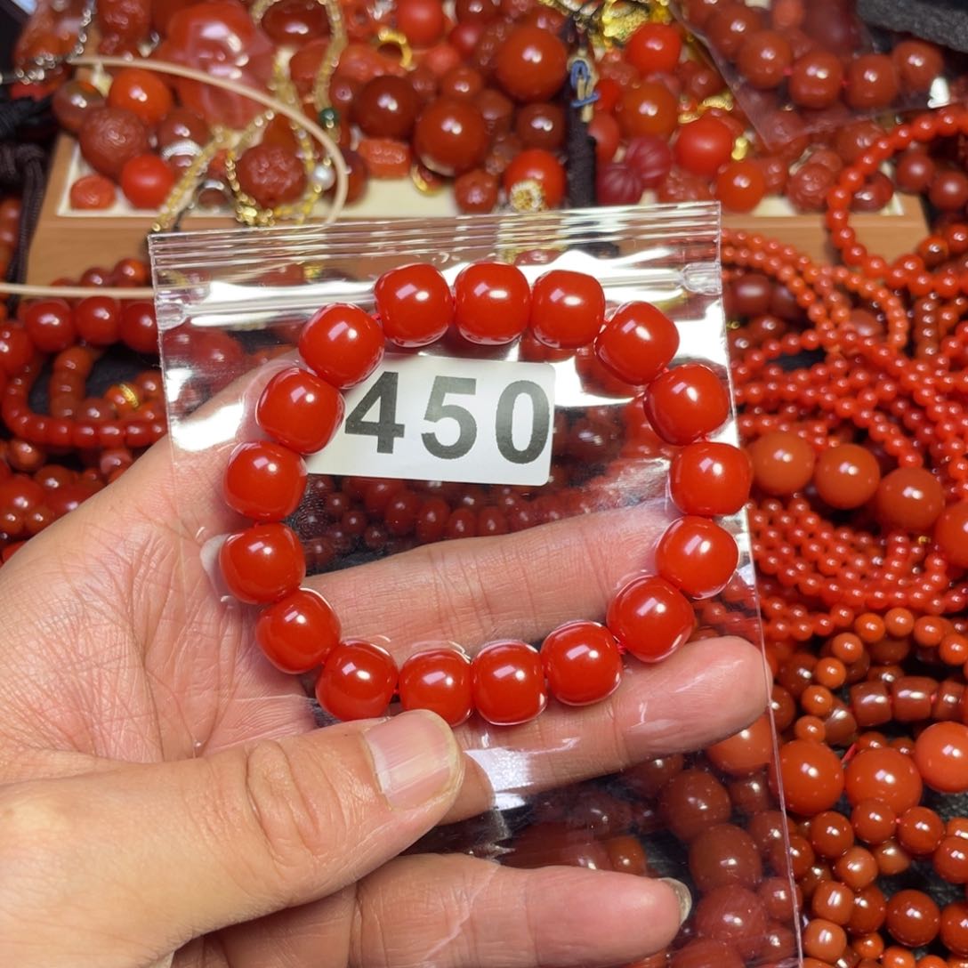 南红玛瑙手串合金奔***哥