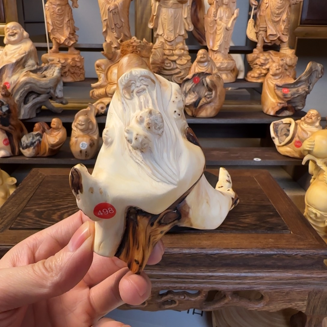 行***看崖柏小木匠艺雕一物一拍