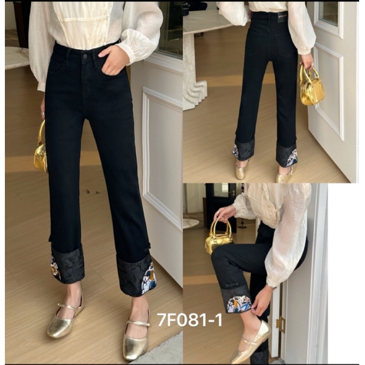 【南油玲姐】黑色新款牛仔裤7F081-1