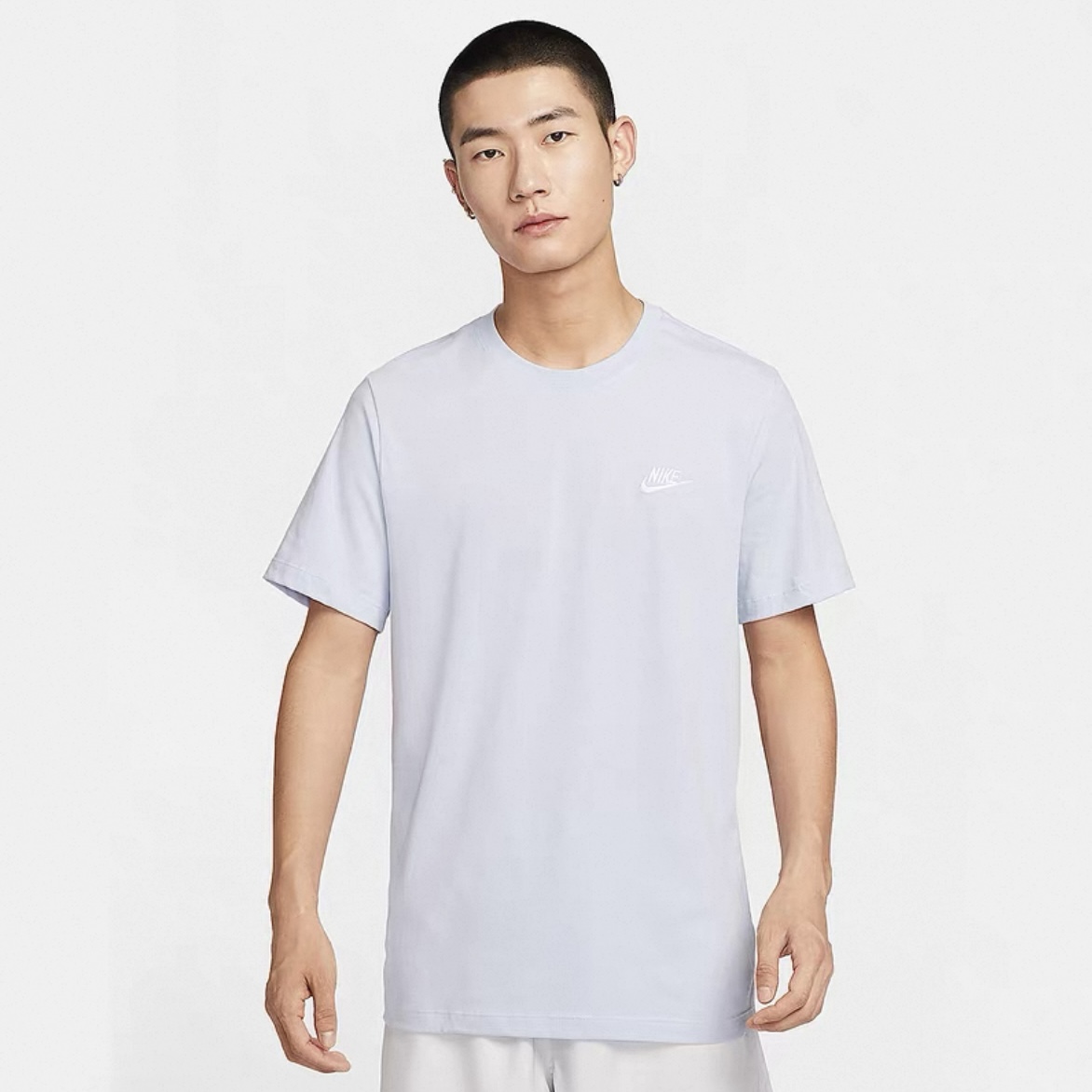 【官方授权】NIKE/耐克男女款运动休闲刺绣纯色短袖AR4999057