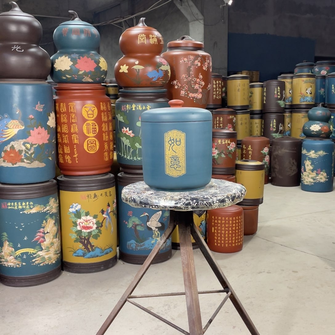 宜兴原矿紫砂茶叶罐