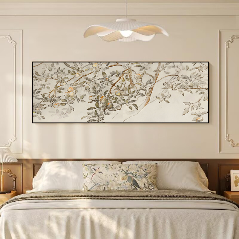 中古风平安果客厅装饰画法式沙发背景墙面壁画高级感复古挂画Z11