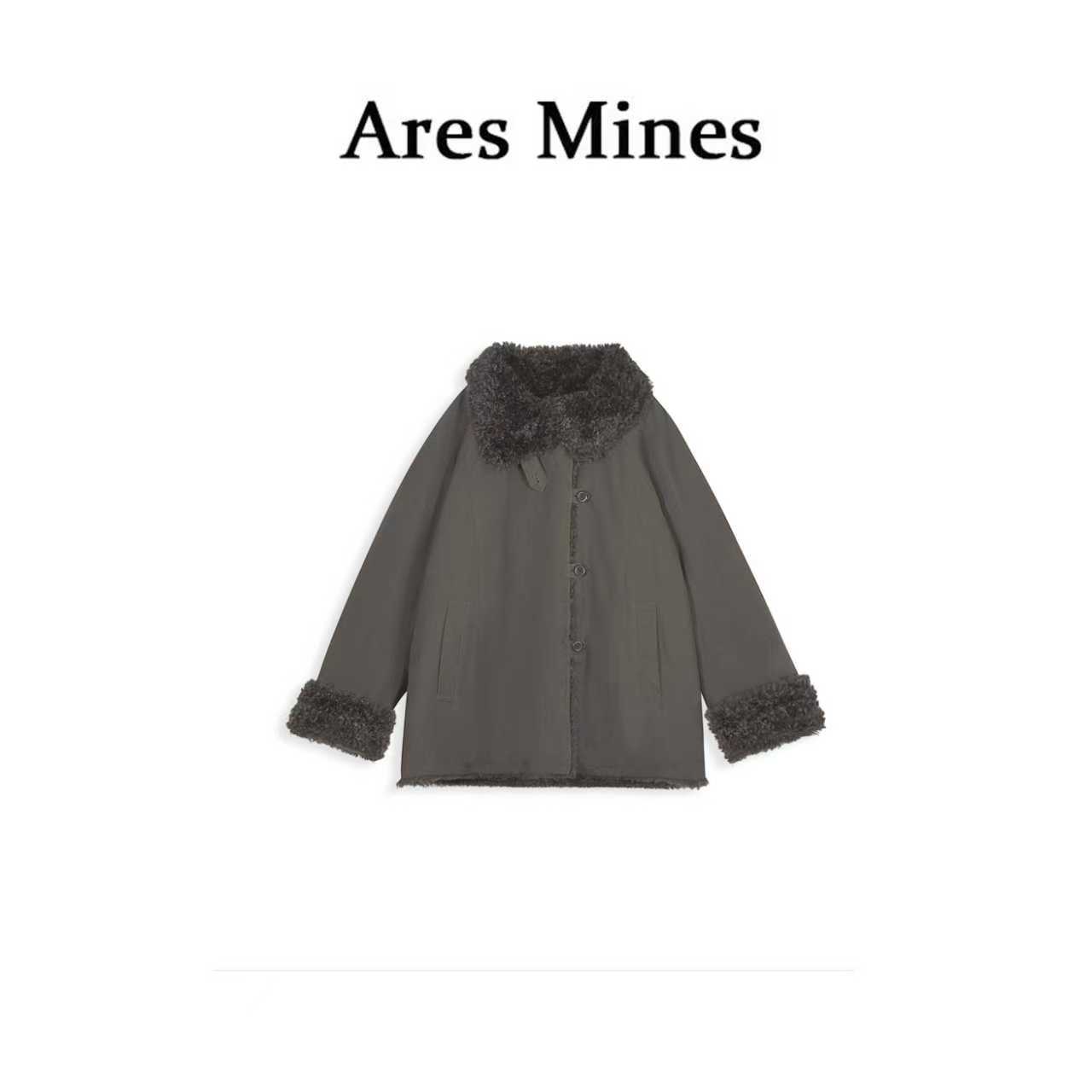 【盛朗熙Ares Mines】芬兰漫雪 匹马棉服仿羊羔毛内胆加厚外套女