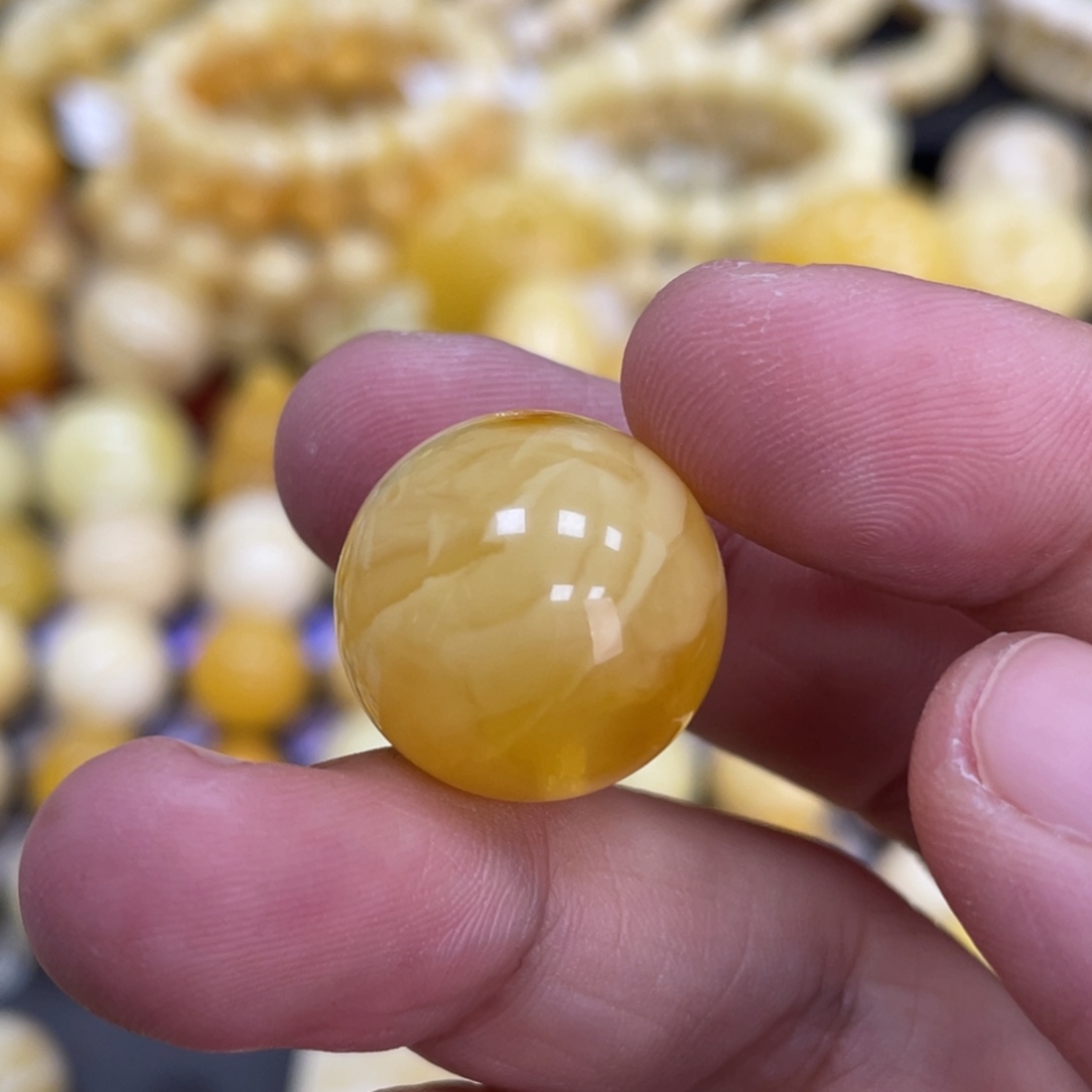裸石蜜蜡未镶嵌18mm瑕疵福利款
