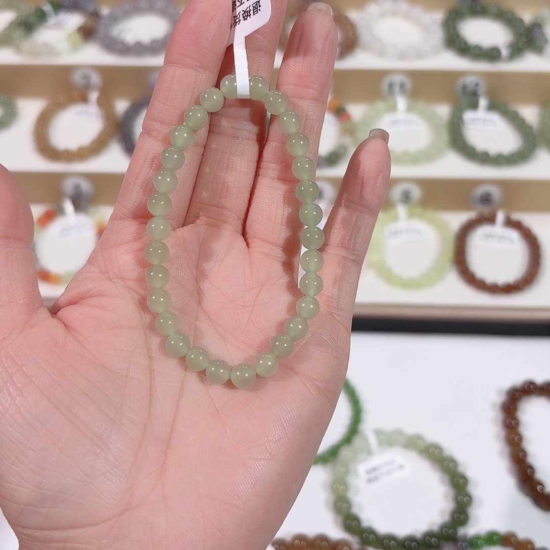 未镶嵌和田玉手链白*V