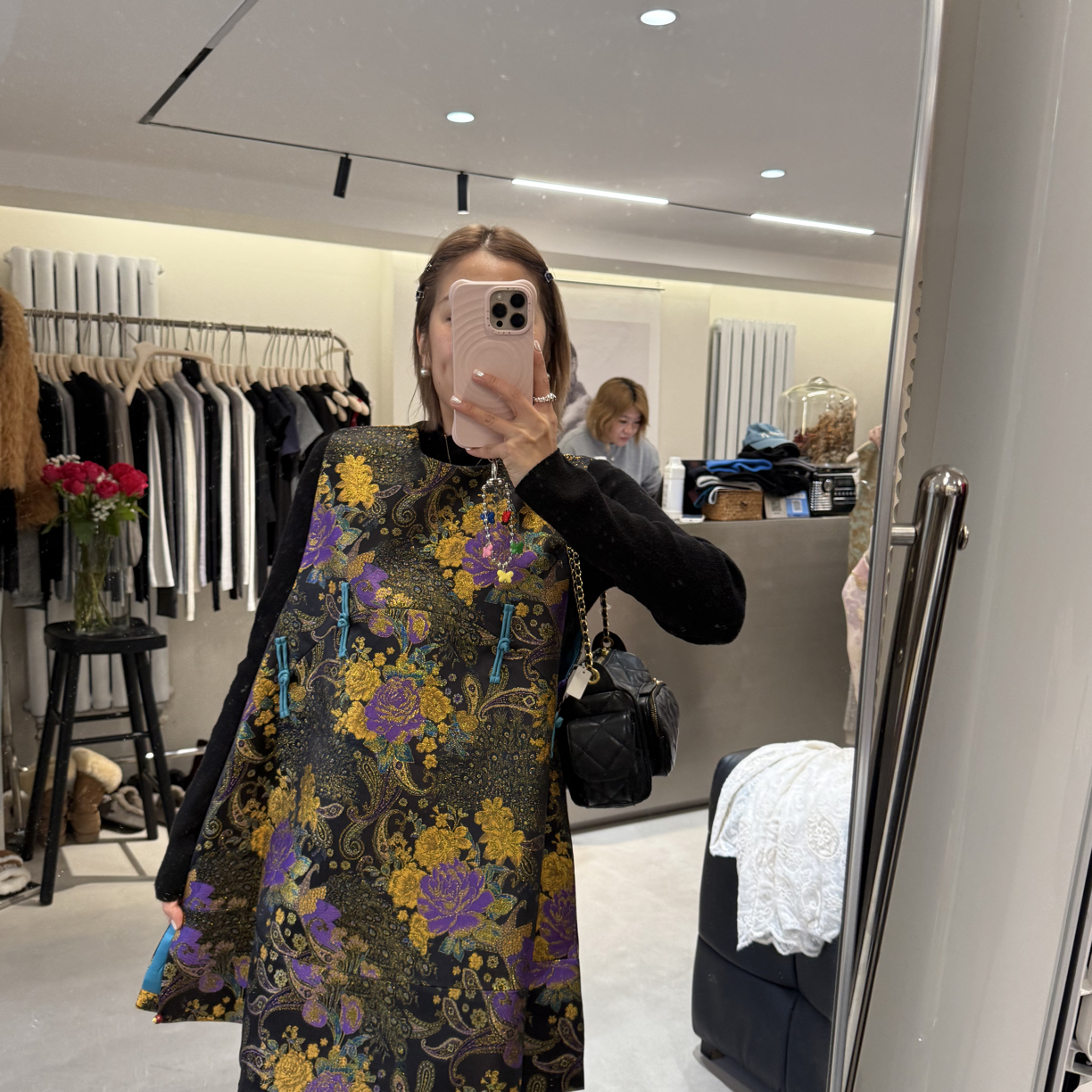 创意新中式人丝提花中长款马甲