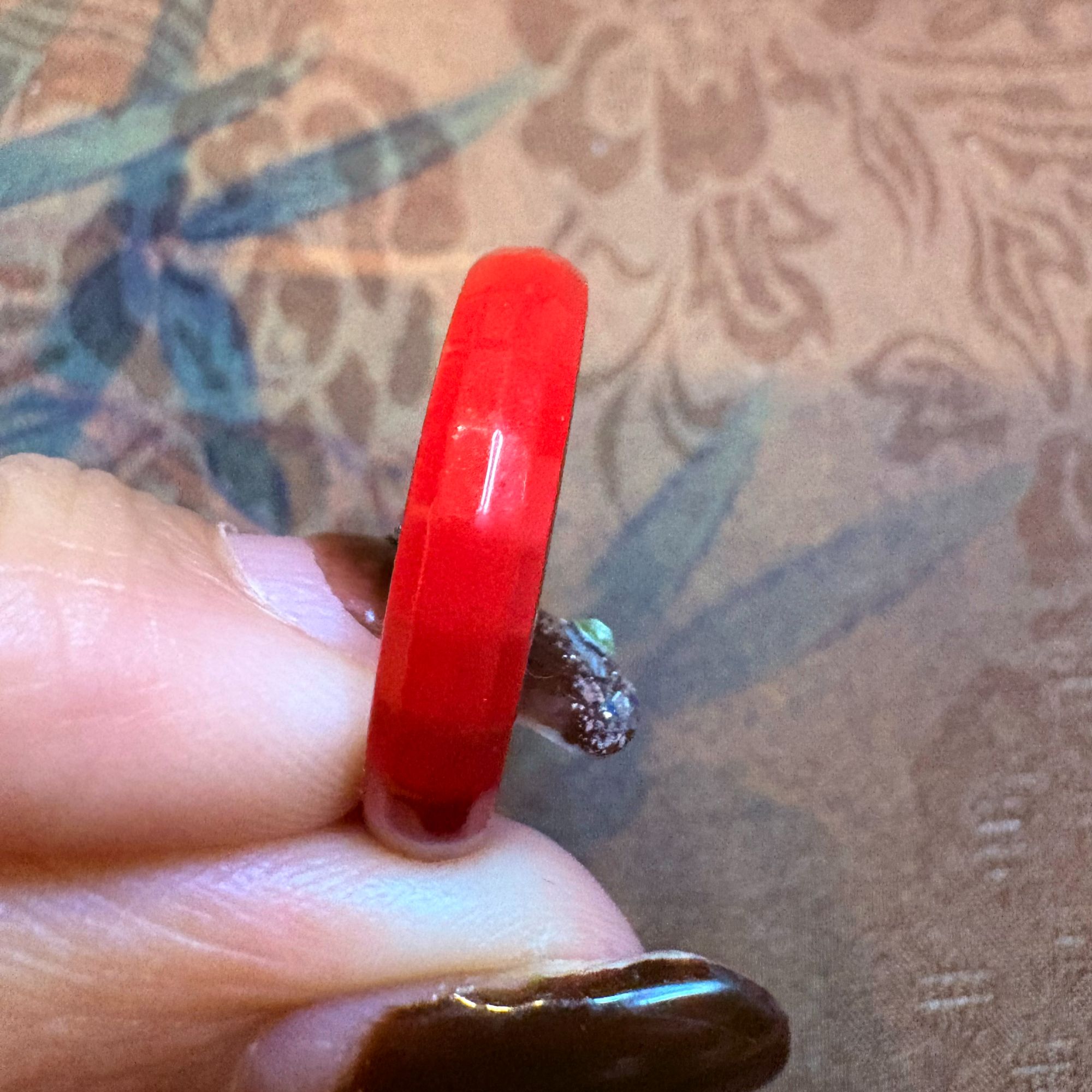 含辰砂工艺品《朱华戒》朱砂戒指