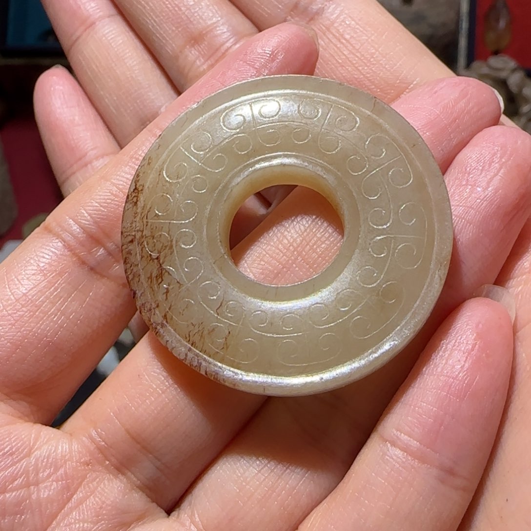 和田玉未镶嵌挂件温***6